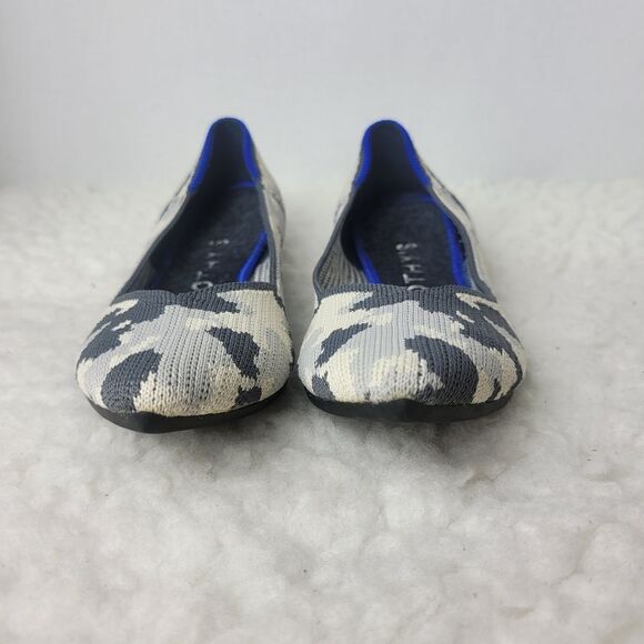 Rothy’s The Point Ash Womens Flat Ballet Size 7 Camo Gray Shoes Retired - Picture 2 of 10